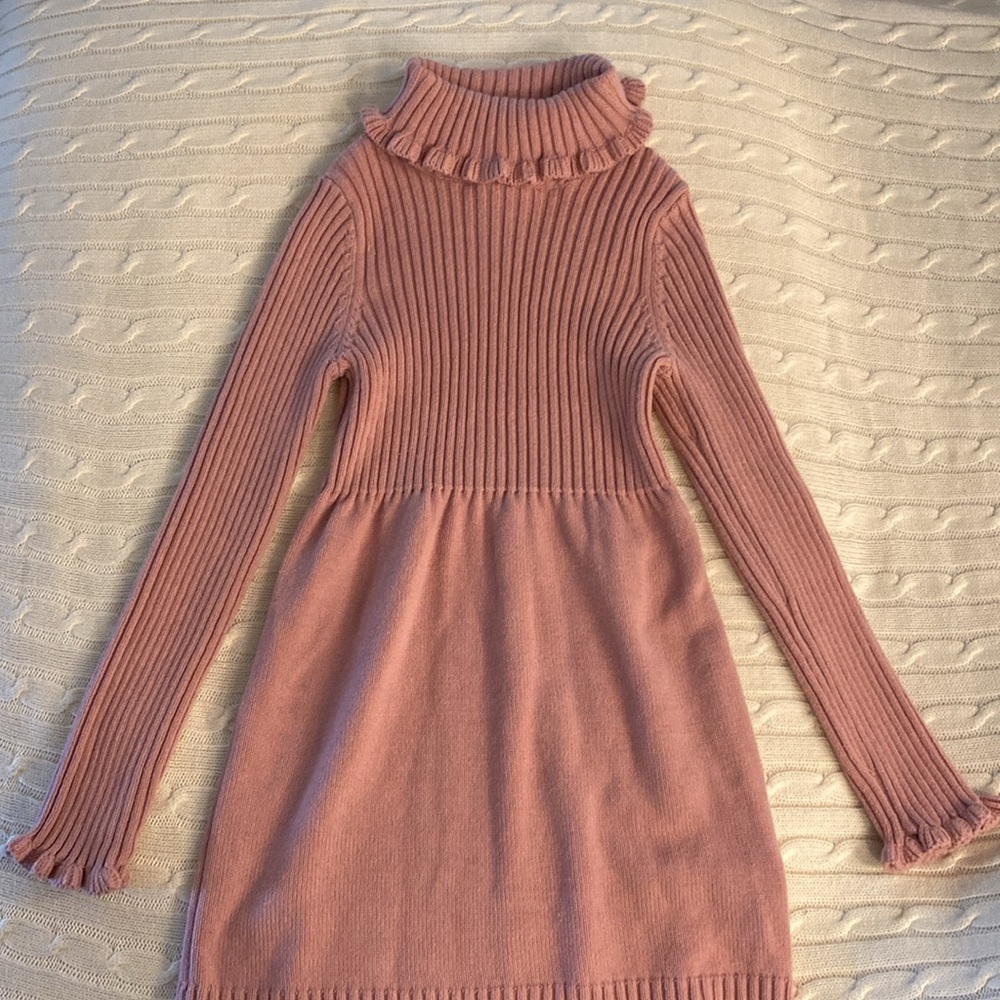 Rachel Zoe Girls’ Knit Peplum Dress ~ Size Medium (7-8 years) ~ Pink